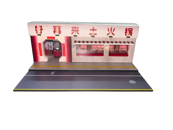 1:64_Scale_Diorama_Display_Garage_–_Miniature_Street_Showroom_for_Diecast_Cars_|_Compatible_with_Hot_Wheels_&_Matchbox_|_Collectible_Model_Display_Case_