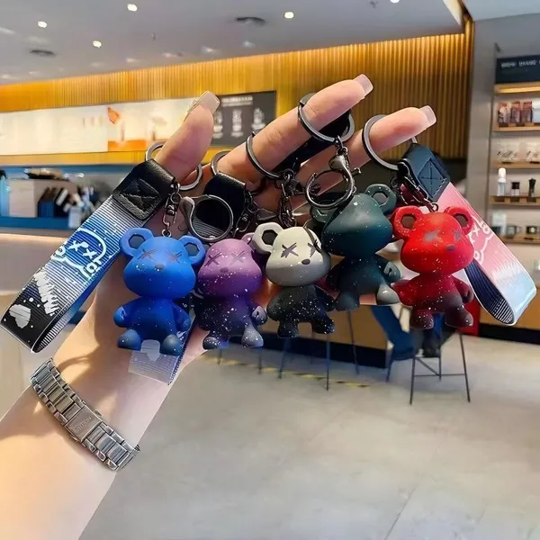 3D_Starry_Bear_Keychain_with_Wrist_Strap_|_Cute_Bear_Bag_Charm_|_Collectible_Keyring_for_Backpack,_Handbag_&_Keys