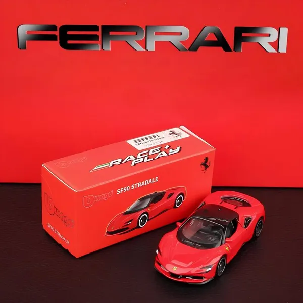 Bburago_Ferrari_SF90_Stradale_Red_1:64_Diecast_Model_Car_–_Collectible_Scale_Model