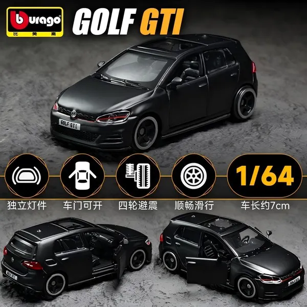 Bburago_Volkswagen_Golf_GTI_Black_1:64_Diecast_Model_Car_–_Collectible_Scale_Model