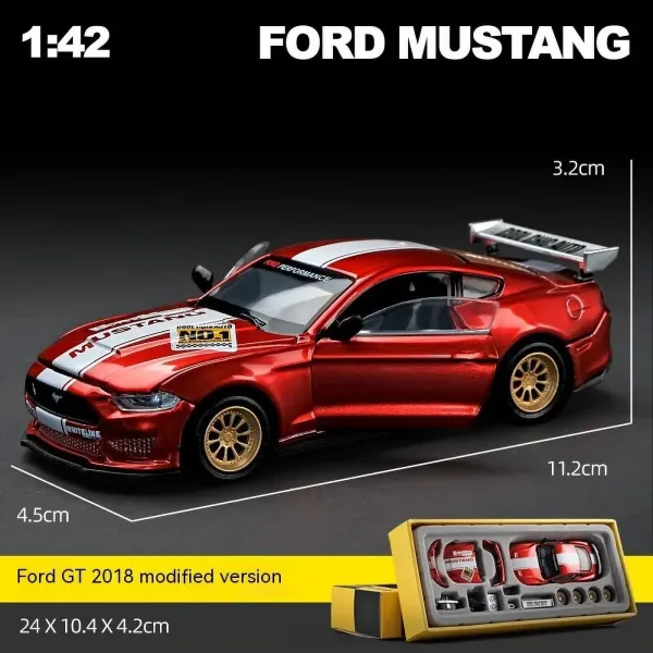CCA_Ford_Mustang_GT_2018_1:42_Scale_Die-Cast_Model_Car,_DIY_Car_Tuning_Kit_with_Interchangeable_Parts,_Premium_Collectible_Toy_for_Car_Enthusiasts