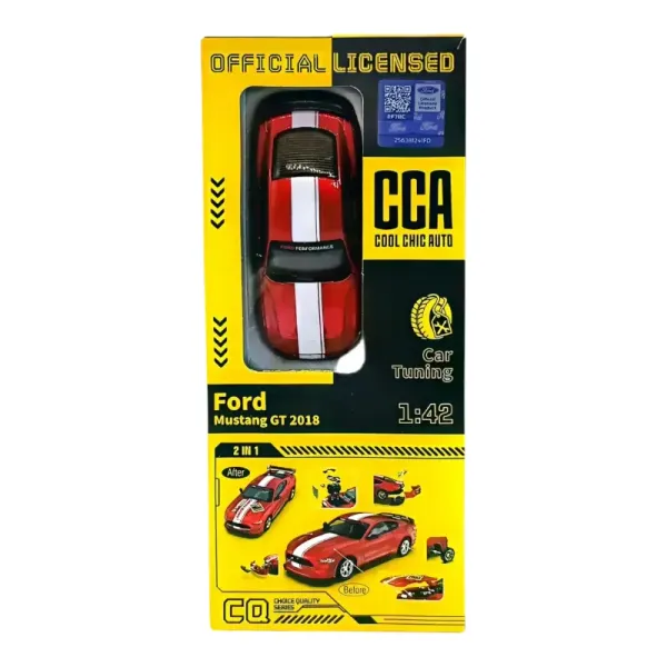 CCA_Ford_Mustang_GT_2018_1:42_Scale_Die-Cast_Model_Car,_DIY_Car_Tuning_Kit_with_Interchangeable_Parts,_Premium_Collectible_Toy_for_Car_Enthusiasts
