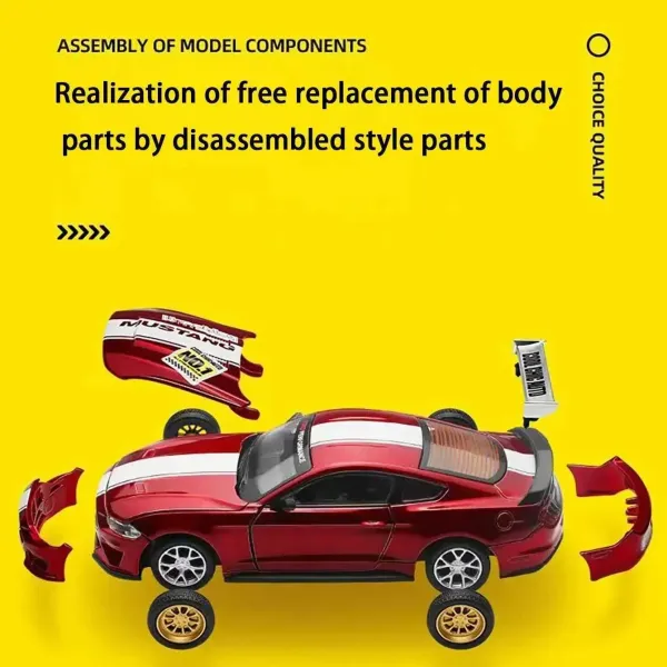 CCA_Ford_Mustang_GT_2018_1:42_Scale_Die-Cast_Model_Car,_DIY_Car_Tuning_Kit_with_Interchangeable_Parts,_Premium_Collectible_Toy_for_Car_Enthusiasts