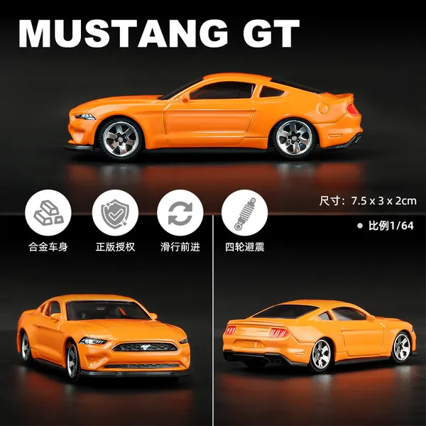 CCA_Ford_Mustang_Shelby_GT350_1:64_Scale_Die-Cast_Model_Car,_Premium_Collectible_Miniature_Vehicle,_Detailed_American_Muscle_Car_Toy_for_Car_Enthusiasts_&_Collectors