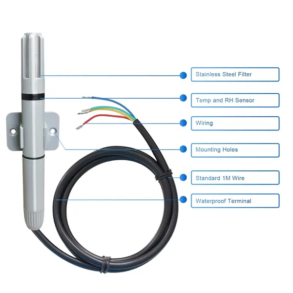 EVONTRO_RS485_Temperature_&_Humidity_Sensor_Modbus_RTU_Industrial_Temperature_Transmitter_|_SHT30_High_Precision_Probe_|_IP65_Waterproof_|_DC_5-24V_|_-40°C_to_125°C_|_PLC_HVAC_Greenhouse_Automation