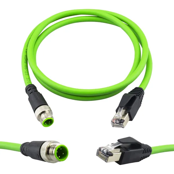 M12_4_Pin_D-Code_Male_Field_Wireable_Connector,_Shielded_CAT5e_Industrial_Ethernet_Connector,_IP67_Waterproof_Metal_Housing,_Screw_Lock_for_PLC,_Sensors,_Industrial_Automation_&_Machine_Vision