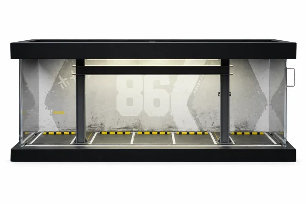 Premium_1:64_Scale_LED_Garage_Display_Case_with_Acrylic_Dust_Cover_–_5-Car_Diecast_Model_Diorama