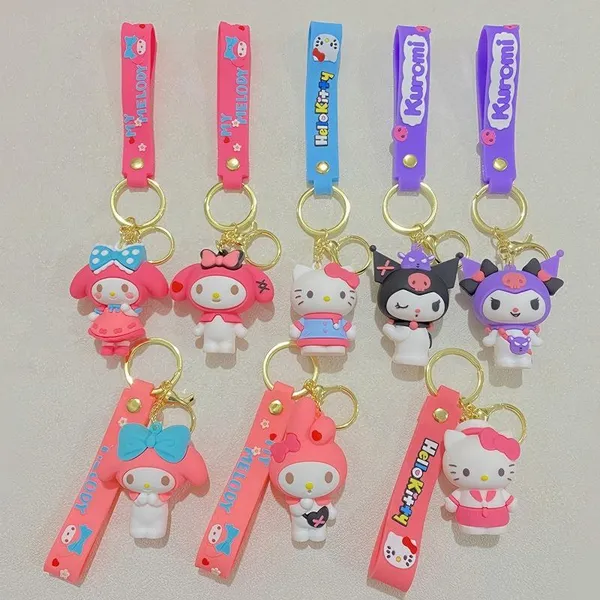 Sanrio_Character_3D_Keychain_|_Hello_Kitty,_My_Melody_&_Kuromi_Cute_Key_Ring_with_Wrist_Strap_|_Bag_Charm_for_Backpack,_Keys_&_Luggage