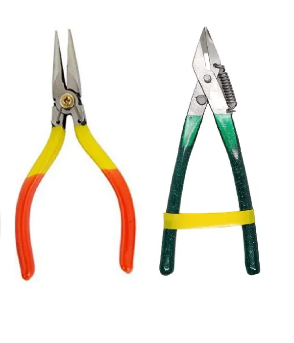 Silk_Thread_Jewellery_Making_Flat_Nose_And_Side_Cutter_Pliers_Mini_Nose_Bugla_Katiya