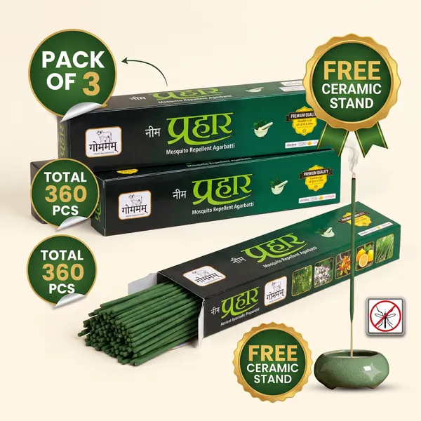 Gaumayam_Neem_Prahaar_Mosquito_Repellent_Agarbatti_Pack_of_3_(360_Pcs_Total)_–_Get_Free_Ceramic_Incense_Stick_Stand