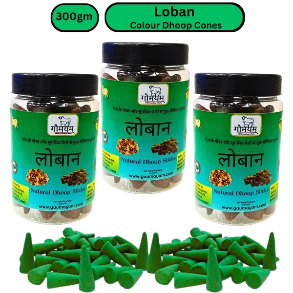 Gaumayam_Premium_Loban_Organic_Cow_Dung_Dhoop_Cones_(Pack_of_3,_300g)