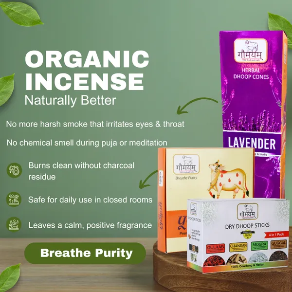 48_Organic_Sambrani_Cups_Natural_Chemical_Free_Puja_Fumigation_Cups_With_3_Free_Gifts,_[Ceranic_Stand_+_4_Packet_Organic_Dhoop_+_Sambrani_Cup_Guide]_Inside