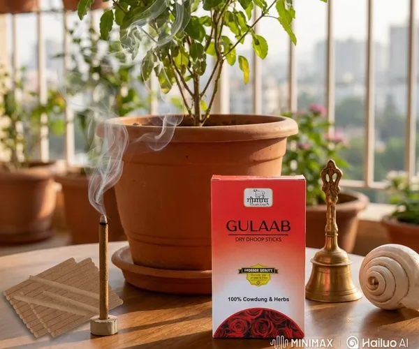 120_Rose_Organic_Bambooless_Dhoop_Sticks_Charcoal_Free_Cow_Dung_Herbal_Dhoop_Sticks