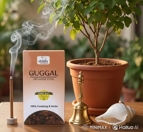 120_Guggal_Organic_Bambooless_Dhoop_Sticks_Charcoal_Free_Cow_Dung_Herbal_Dhoop_Sticks