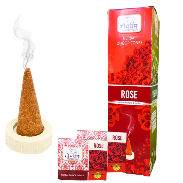 Rose_Organic_Dhoop_Cones_Charcoal_Free_Cow_Dung_Incense_Cones