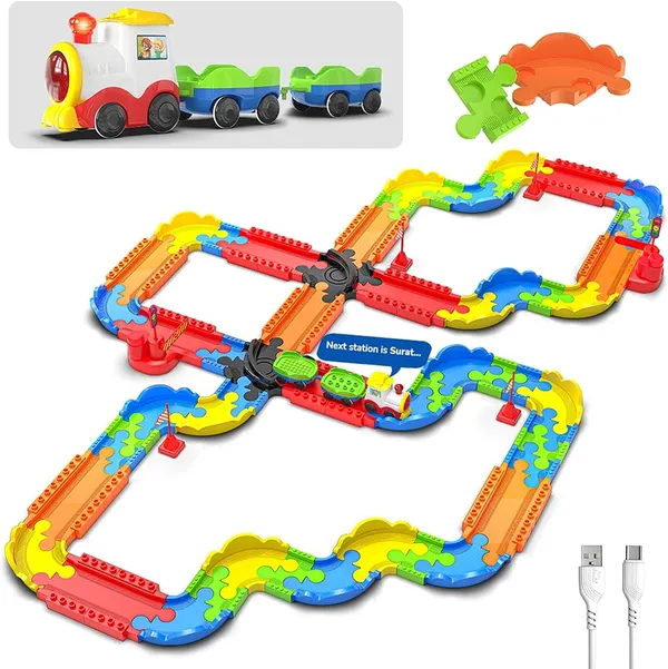 Block_Rider_Interlocking_Train_Set_With_Rechargeable_Engine_47_Pieces