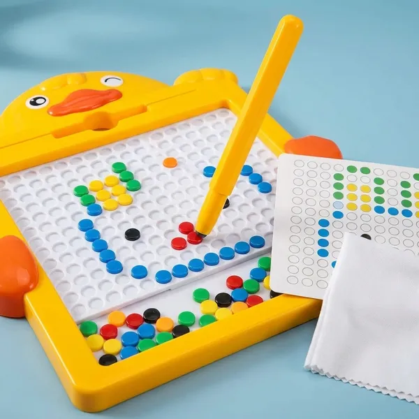 Little_Cute_Duck_Magnetic_Drawing_Board_Educational_Mosaic_Toy_With_Pattern_Cards_15_Inch