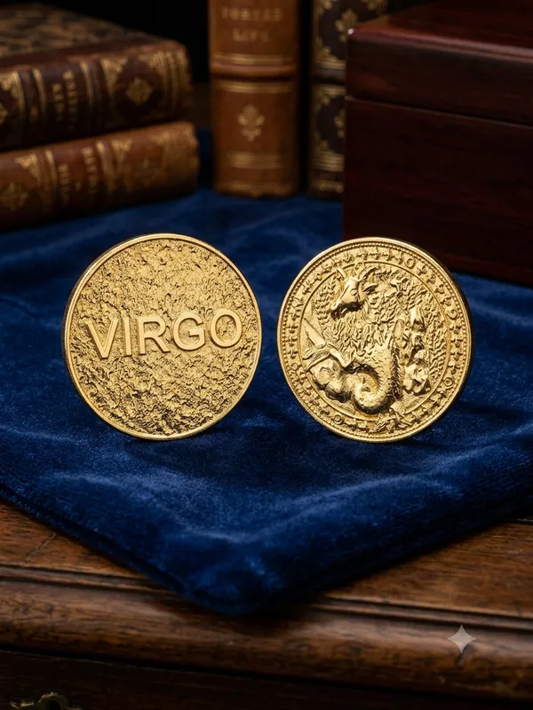 Virgo_(Kanya_Rashi)_Bracelet_with_FREE_Gold_Plated_Virgo_Zodiac_Coin_|_Energized_&_Siddh