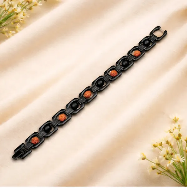 Metallic_Black_Karangali_Rudraksha_Bracelet_For_negative_Energy_Shield