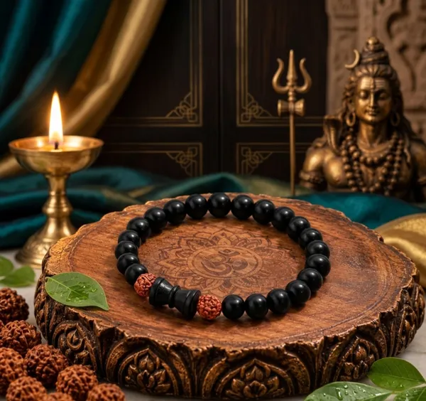 Karungali_Rudraksh_Damru_Bracelet