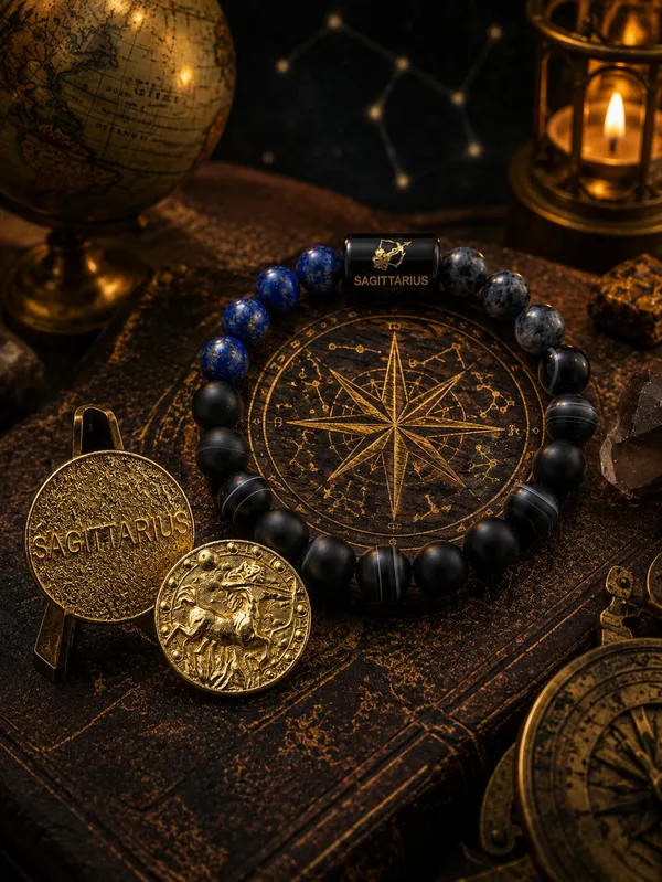 Sagittarius_(Dhanu_Rashi)_Bracelet_with_FREE_Gold_Plated_Sagittarius_Zodiac_Coin_|_