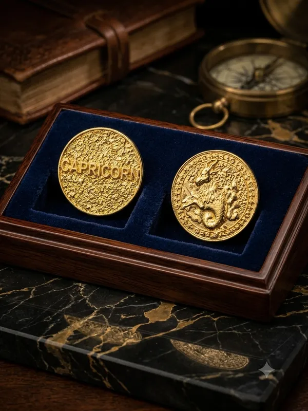 Capricorn_(Makar_Rashi)_Bracelet_with_FREE_Gold_Plated_Capricorn_Zodiac_Coin_|_Energized_&_Siddh