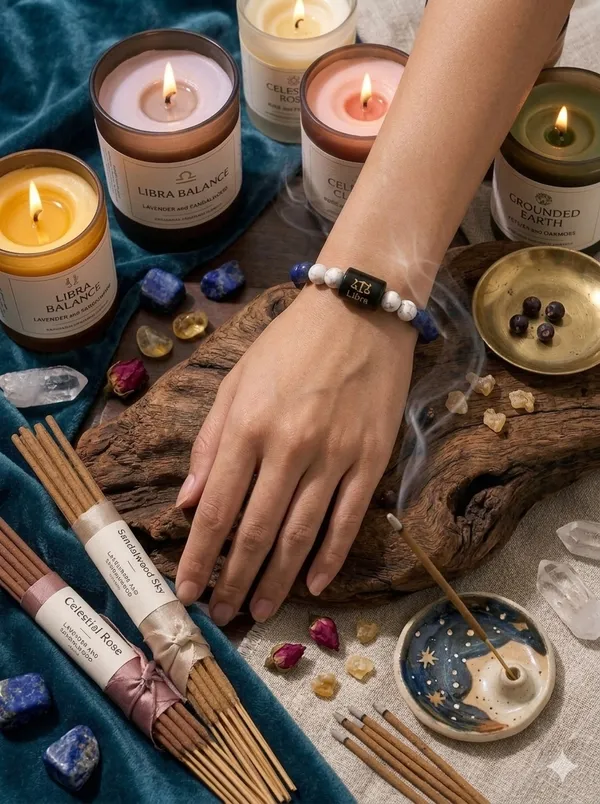 Libra_(Tula_Rashi)_Bracelet_with_FREE_Gold_Plated_Libra_Zodiac_Coin_|_Energized_&_Siddh