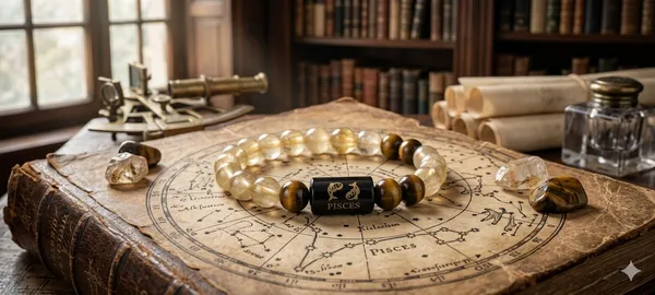 Pisces_(Meen_Rashi)_Bracelet_with_FREE_Gold_Plated_Pisces_Zodiac_Coin_|_Energized_&_Siddh