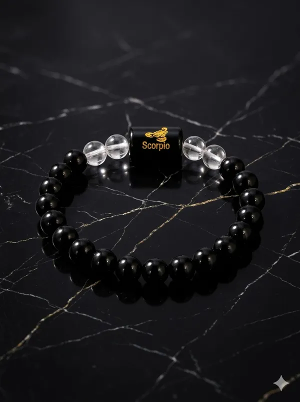 Scorpio_(Vrishchika_Rashi)_Bracelet_with_FREE_Gold_Plated_Scorpio_Zodiac_Coin_|_Energized_&_Siddh