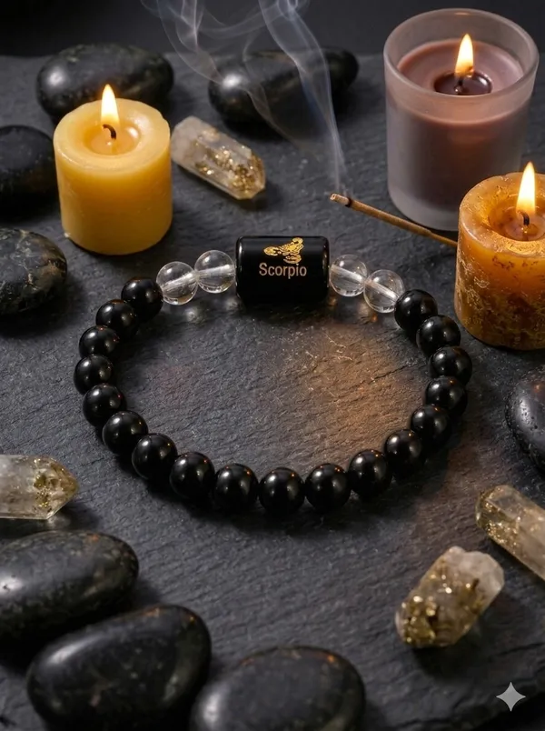 Scorpio_(Vrishchika_Rashi)_Bracelet_with_FREE_Gold_Plated_Scorpio_Zodiac_Coin_|_Energized_&_Siddh