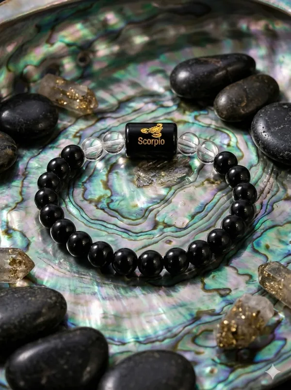 Scorpio_(Vrishchika_Rashi)_Bracelet_with_FREE_Gold_Plated_Scorpio_Zodiac_Coin_|_Energized_&_Siddh