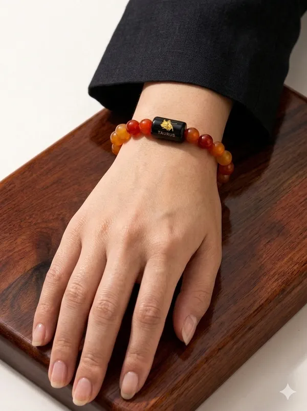Taurus_(Vrishabha_Rashi)_Bracelet_with_FREE_Gold_Plated_Taurus_Zodiac_Coin_|_Energized_&_Siddh