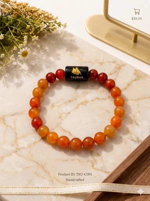 Taurus_(Vrishabha_Rashi)_Bracelet_with_FREE_Gold_Plated_Taurus_Zodiac_Coin_|_Energized_&_Siddh