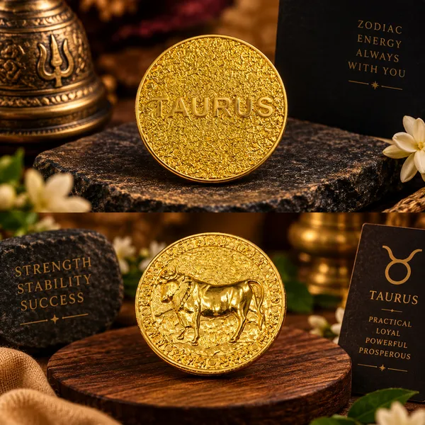 Taurus_(Vrishabha_Rashi)_Bracelet_with_FREE_Gold_Plated_Taurus_Zodiac_Coin_|_Energized_&_Siddh