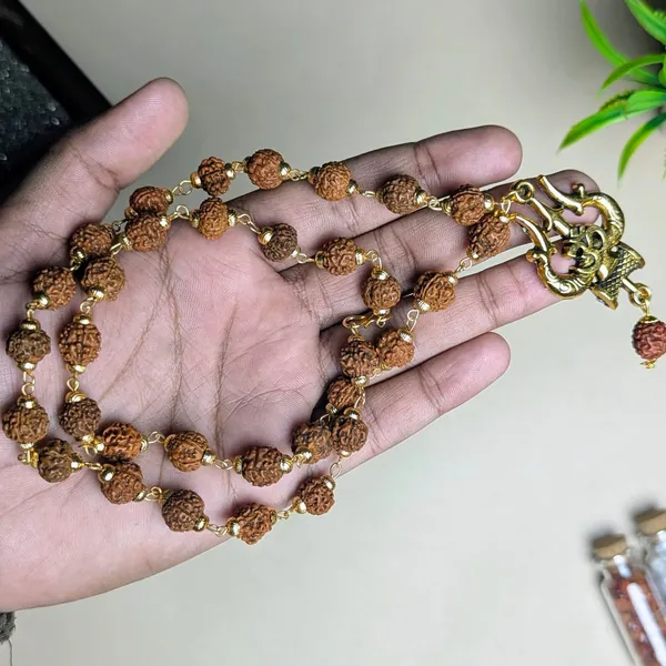 Brown_Rudraksha_Mala_Necklace_With_Bracelet_Pendant_pack_of_1