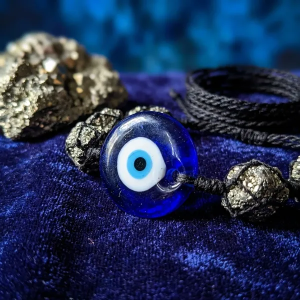 Evil_Eye_Protection_Pyrite_Cluster_Bracelet_pack_of_1