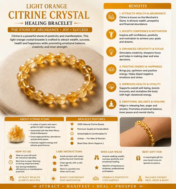 Light_Orange_Citrine_Crystal_Healing_Bracelet_pack_of_1
