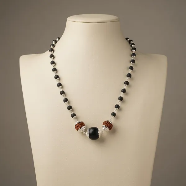 KARUNGALI_RUDHRAKSH_BEAD_CAP_MALA_PACK_OF_1