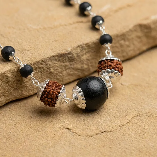 KARUNGALI_RUDHRAKSH_BEAD_CAP_MALA_PACK_OF_1