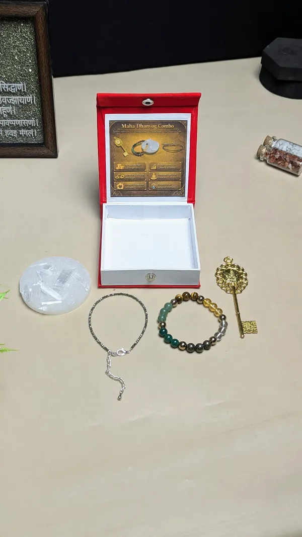 Multicolour_Maha_Dhan_Og_Combo_Spiritual_Wealth_&_Prosperity_Set_With_Bracelets,_Crystal,_And_Decorative_Key_Pack_Of_4