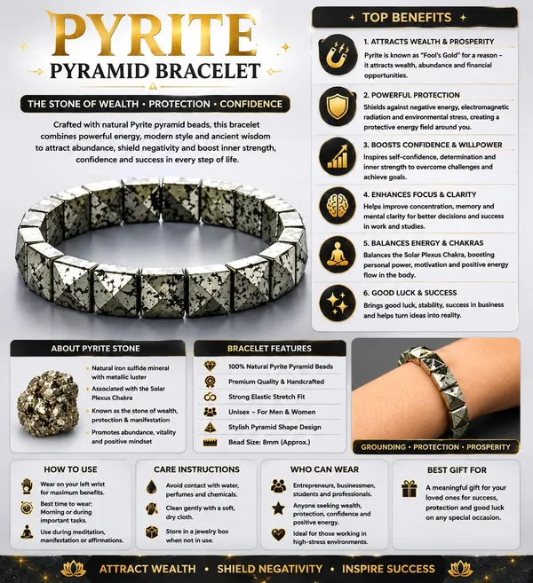 Pyrite_Pyramid_Bracelet_pack_of_1