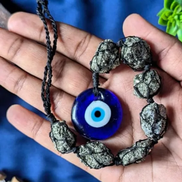 Evil_Eye_Protection_Pyrite_Cluster_Bracelet_pack_of_1