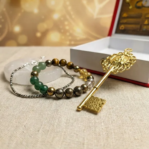 Multicolour_Maha_Dhan_Og_Combo_Spiritual_Wealth_&_Prosperity_Set_With_Bracelets,_Crystal,_And_Decorative_Key_Pack_Of_4