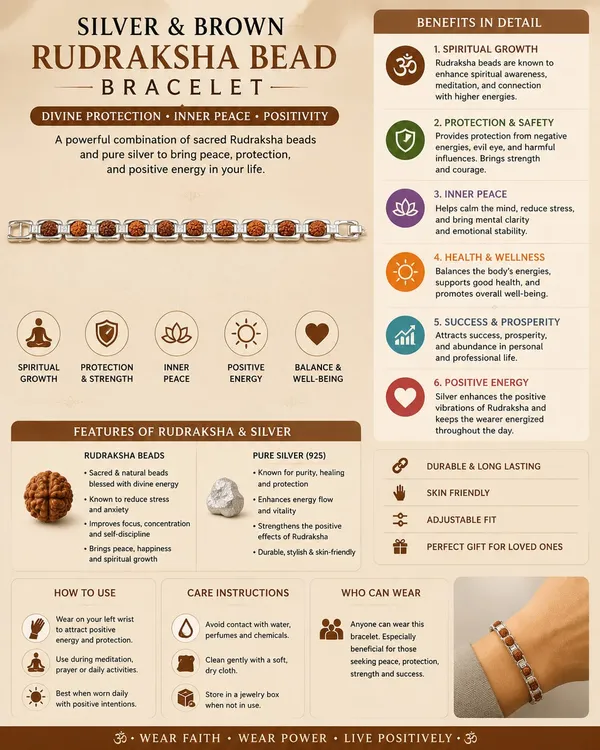 Silver_And_Brown_Rudraksha_Bead_Bracelet_pack_of_1