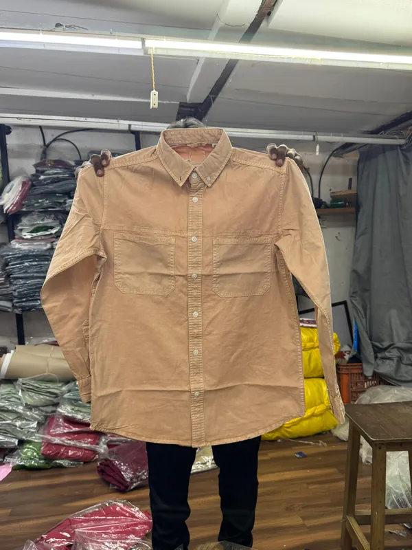 Men's_Beige_Denim_Full_Sleeve_Casual_Shirt