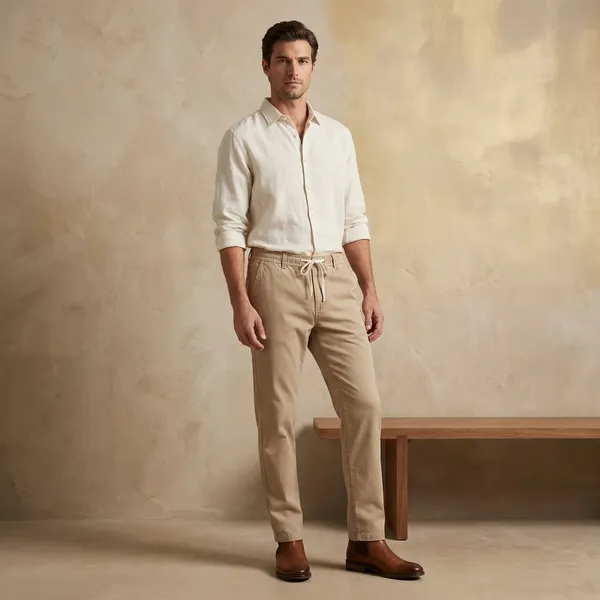 Beige_Linen_Casual_Pants