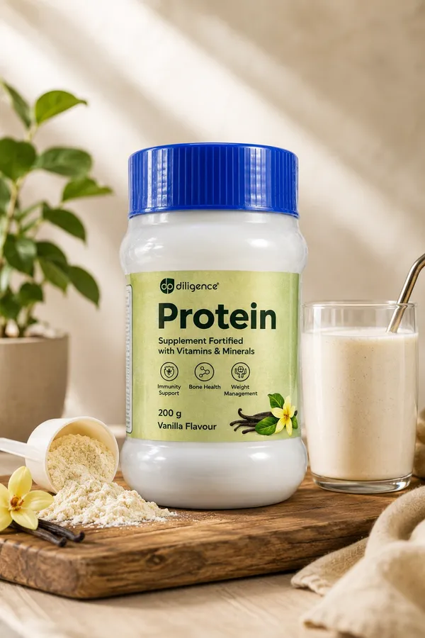 Diligence_Protein_Powder,_Vanilla_Flavour_200G