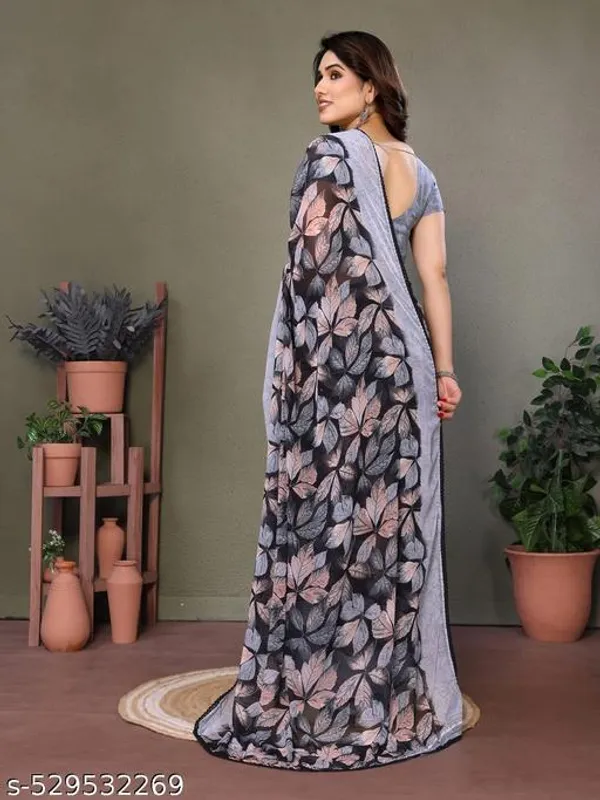 Taladara's_New__Georgette_Printed_Premium_Saree_Lace_Border_For_Women