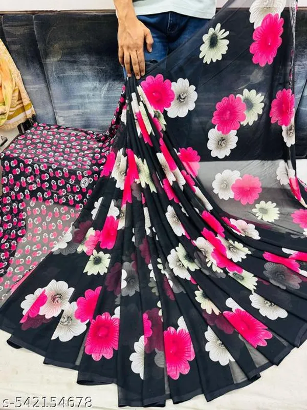Taladara's_New__Georgette_Printed_Premium_Saree_For_Women