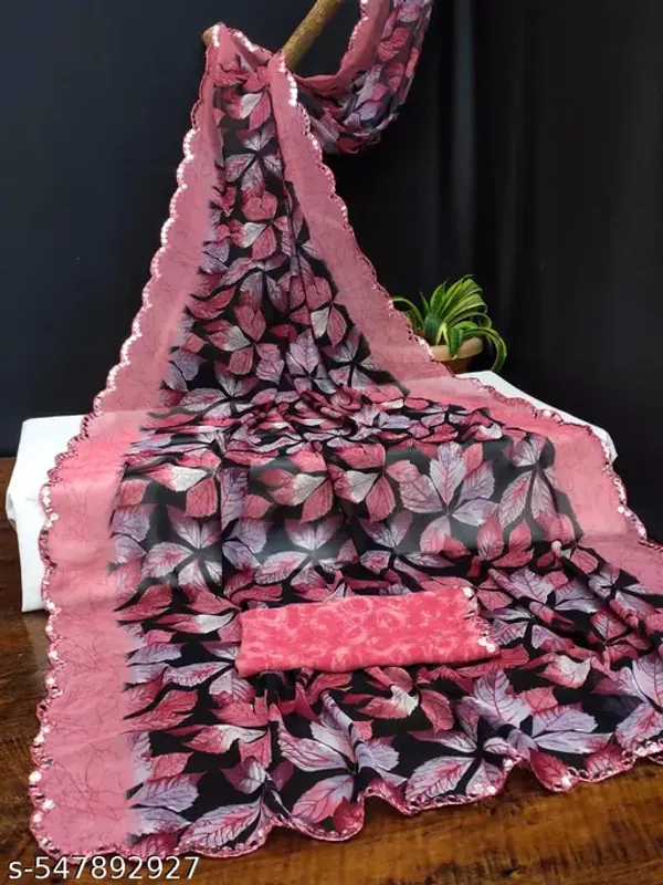 Taladara's_New__Georgette_Printed_Premium_Saree_Mirar_Lace_Border_For_Women
